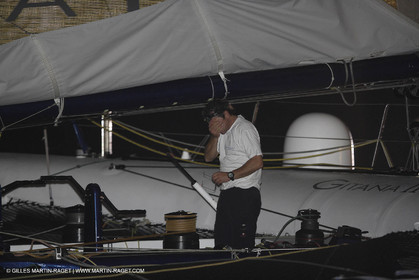 05 11 2006 - Pointe à Pitre Guadelupe (FRA) - Route du Rhum 2006 arrival - overall winner Lionel Lemonchois (Gitana 11)