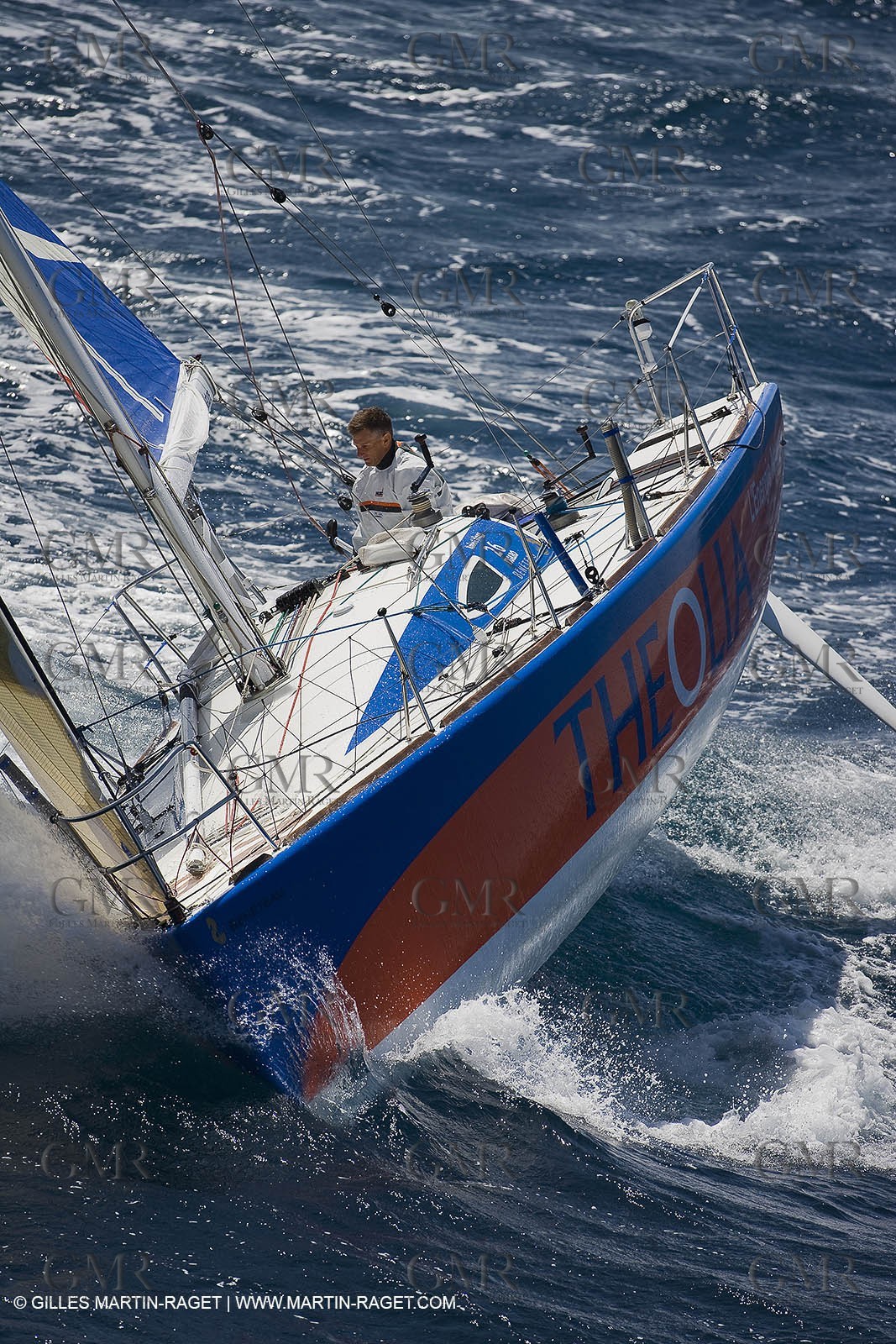 06-26-2007 - FIGARO II - THEOLIA - Skipper : Robert Nagy - Training off Marseille (south France) with strong wind conditions