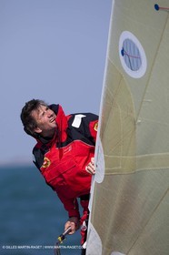 13 03 2010 - La Grande Motte   Port Camargue (FRA) - Groupe Bel - Entraînement Kito de Pavant   Sébastien Audigane en vue de la Transat AG2R 2010