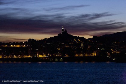 17 02 2012 - Marseille (FRA,13) - Arrival in Marseille harbour onboard ferry Piana (La Meridionale Corp.)