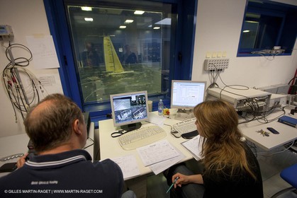 24 04 2009) - Milano (ITA) - 33rd America's Cup - BMW ORACLE Racing - Model testing at Milano Polythecnic school wind Tunnel