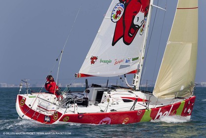 13 03 2010 -  La Grande Motte   Port Camargue (FRA) - Groupe Bel - Kito de Pavant   Sebastien Audigane training for Transat AG2R