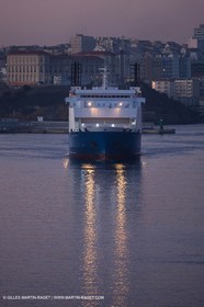 17 02 2012 - Marseille (FRA,13) - Arrival in Marseille harbour onboard ferry Piana (La Meridionale Corp.)