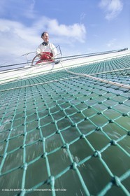 Sailing, Offshore Racing, Route du Rhum 1990, Fleury Michon IX, Philippe Poupon