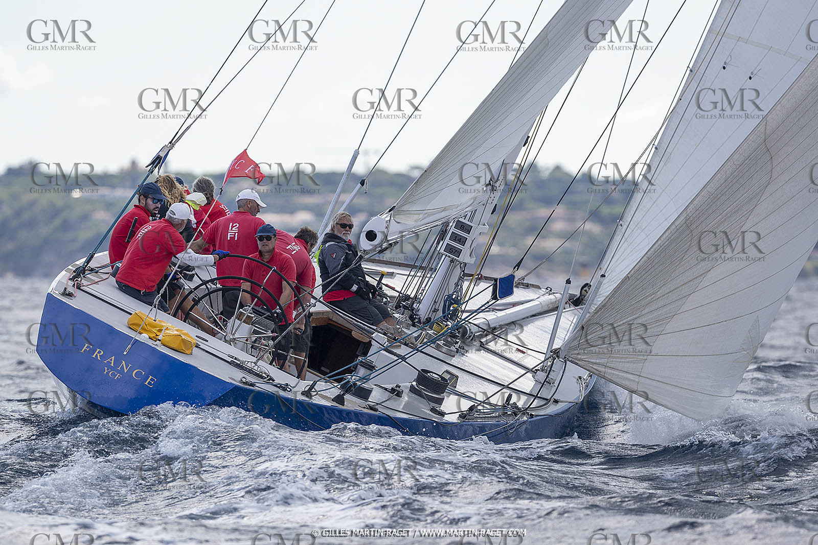 25 09 2022, Saint-Tropez (FRA, 83), Les Voiles de Saint-Tropez 2022, Arrivée des bateaux et de la Coupe d'Automne du Yacht Club de France, 12 m France
