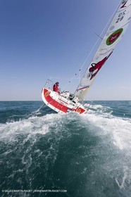 13 03 2010 -  La Grande Motte   Port Camargue (FRA) - Groupe Bel - Kito de Pavant   Sebastien Audigane training for Transat AG2R