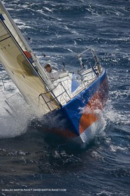 06-26-2007 - FIGARO II - THEOLIA - Skipper : Robert Nagy - Training off Marseille (south France) with strong wind conditions