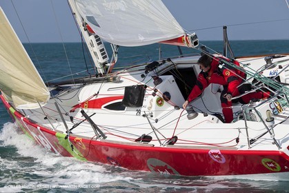 13 03 2010 -  La Grande Motte   Port Camargue (FRA) - Groupe Bel - Kito de Pavant   Sebastien Audigane training for Transat AG2R
