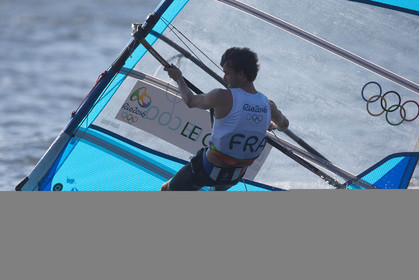 14 08 2016, Rio de Janeiro (BRA), 2016 Olympic Games, Sailing, RSX Men Medal race, Pierre Le Coq (FRA), bronze medalist