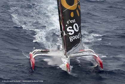12 09 2012 - Marseille (FRA,13) - Trimaran Sodebo - Thomas Coville - Trans Mediterranée record attempt.
