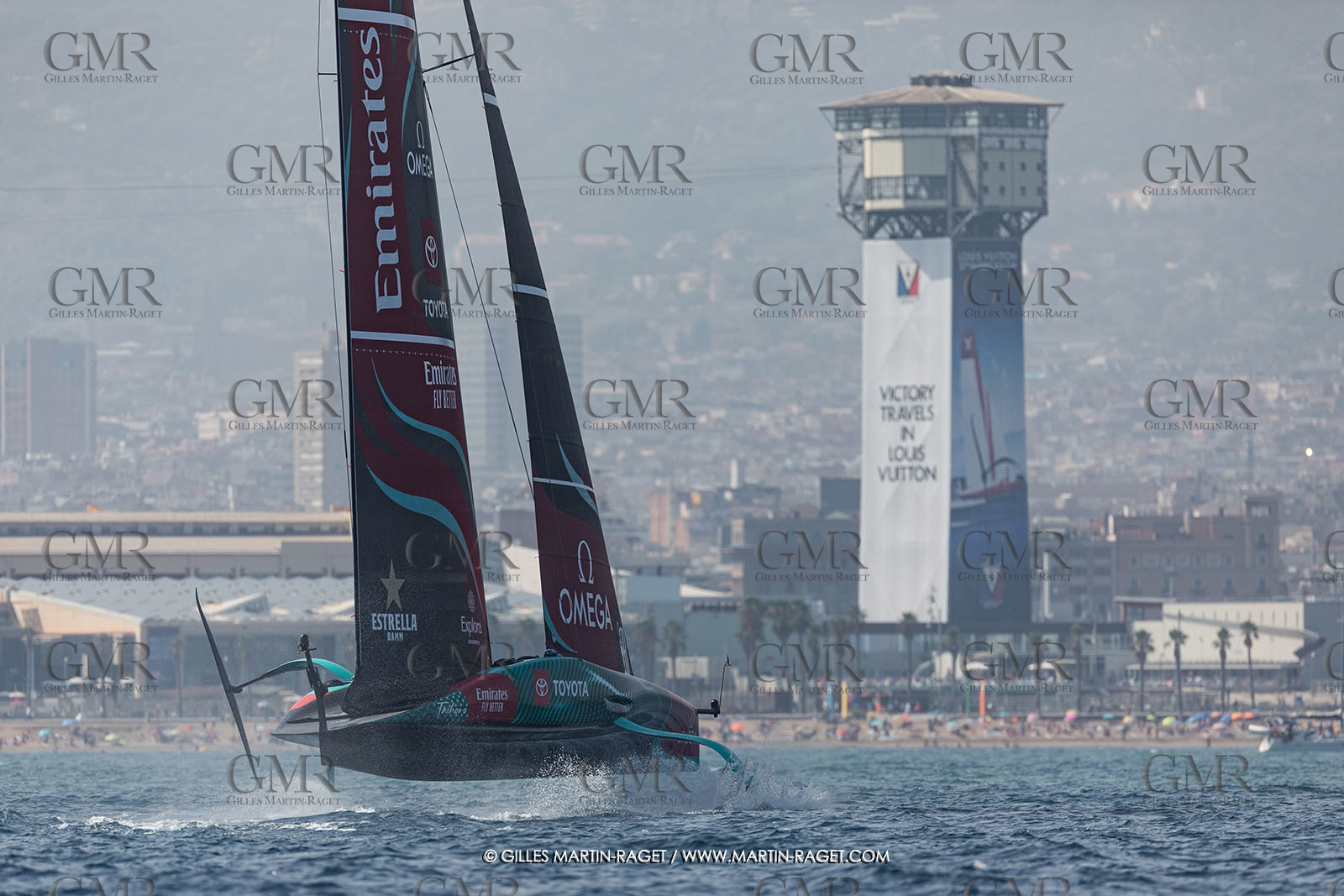 24 08 2024, Barcelona (ESP), Louis Vuitton 37th America's Cup, Louis Vuitton Prelilinary Regatta, Race Day 3