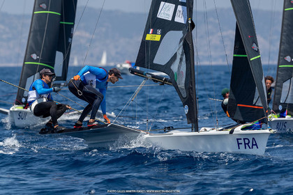 16 07 2023, Marseille, (FRA), Paris 2024 Olympic Games 2024 Sailing Test Event, Day 8, Medal race 49er Men