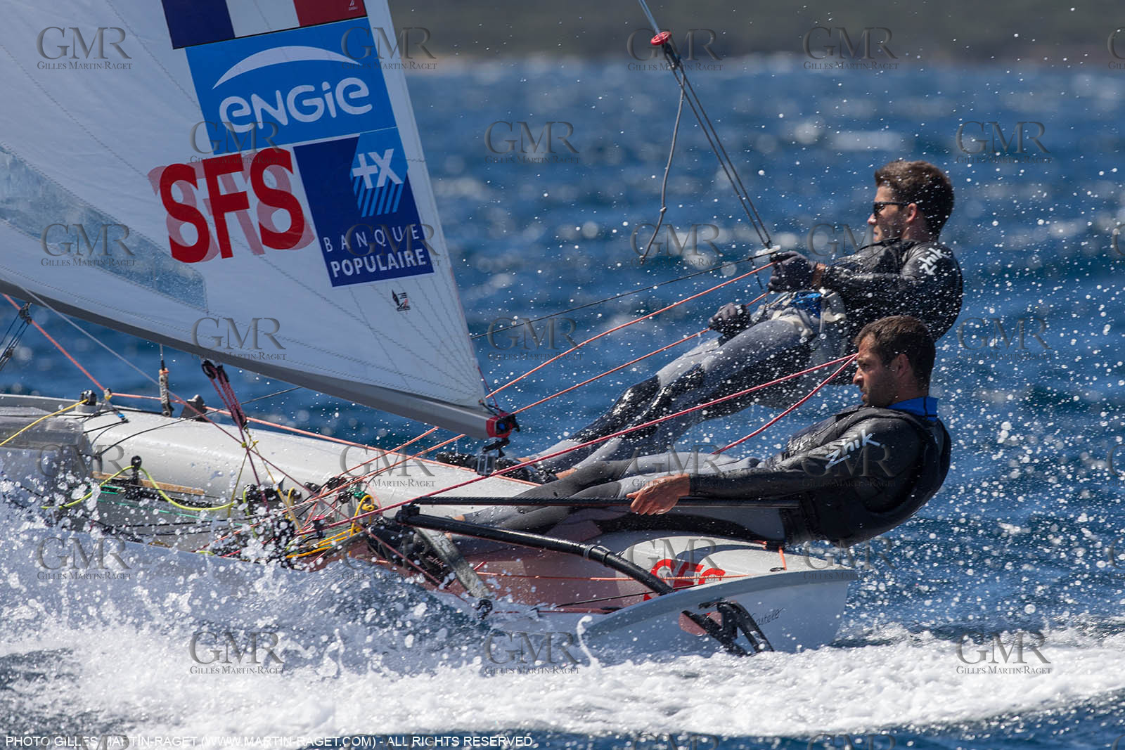 25 04 2016, Hyères (FRA,83), Jeux Olympiques Rio 2016, voile, 470, Sofian Bouvet   Jeremie Mion, SFS Voile