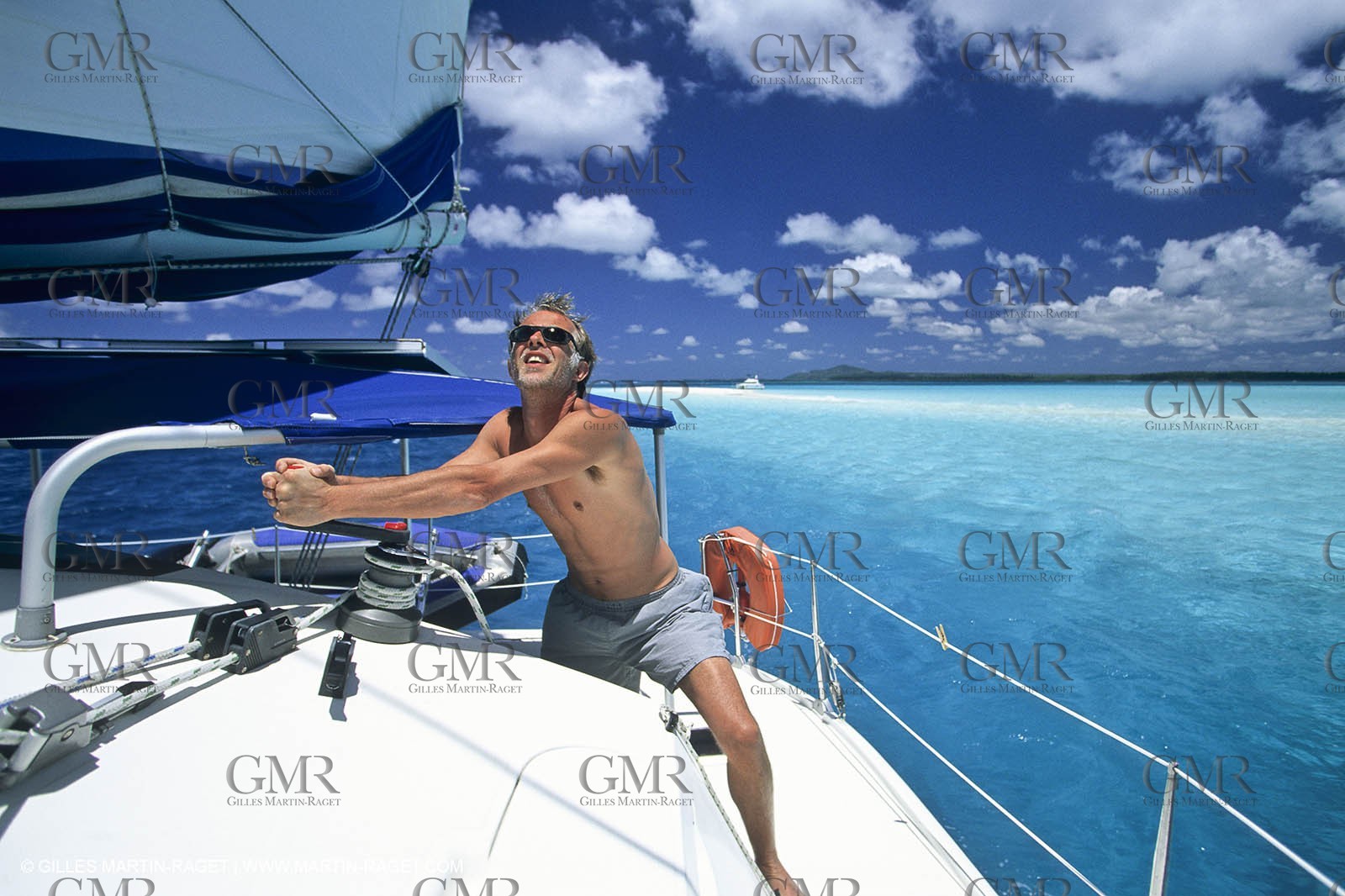 Sailing, cruising, people, only one man