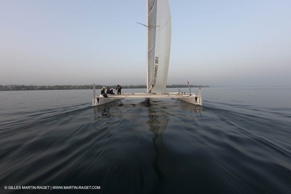 09 10 2010 - Morges (SUI) - L'Hydroptère.CH - 1st sail