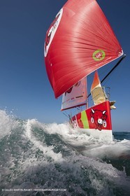 13 03 2010 -  La Grande Motte   Port Camargue (FRA) - Groupe Bel - Kito de Pavant   Sebastien Audigane training for Transat AG2R