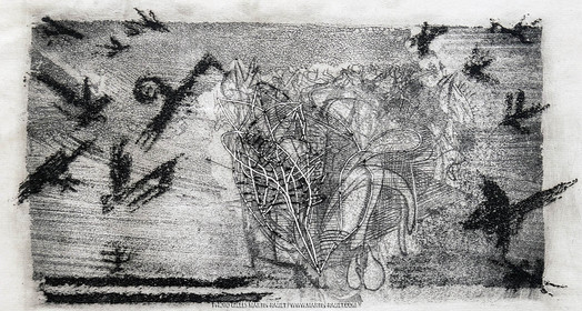 12 07 2020, St Rémy de Provence (FRA, 13) Oeuvre Germaine Richier, gravure