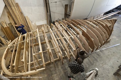 18 01 2012 - Marseille (FRA,13) - Alcyon construction at Carènes boat yard