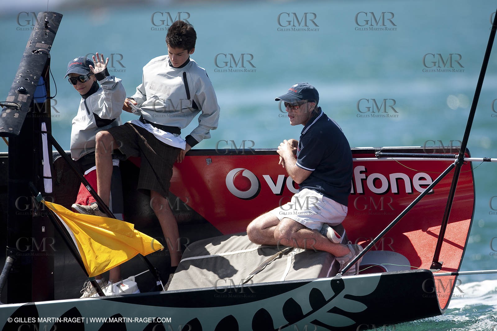 23 01 2009 - Auckland (NZL) -  Louis Vuitton Pacific Series - BMW ORACLE Racing-Tuning up onboard Emirates Team New Zealand yacht