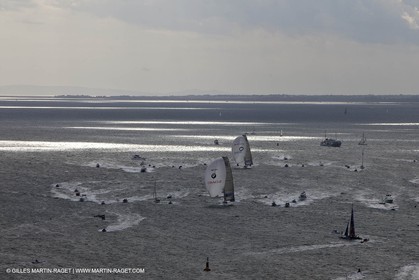 05 08 2010 - Cowes (UK, IOW) - The 1851 Cup -  BMW ORACLE Racing -  - Round The Island Race - Back in the Solent.