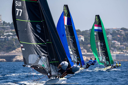 16 07 2023, Marseille, (FRA), Paris 2024 Olympic Games 2024 Sailing Test Event, Day 8, Medal race 49er Men