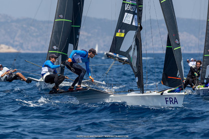 16 07 2023, Marseille, (FRA), Paris 2024 Olympic Games 2024 Sailing Test Event, Day 8, Medal race 49er Men