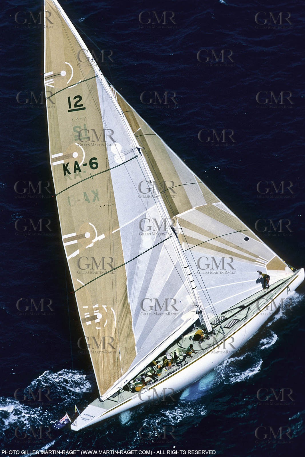 Sailing, Yacht Racing, America's Cup XVI, Newport (USA,RI), 1983, Australia II.