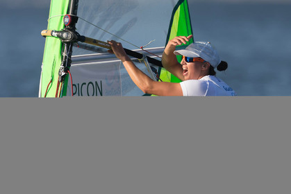 14 08 2016, Rio de Janeiro (BRA), 2016 Olympic Games, Sailing, RSX Women medal race, Charline Picon (FRA), gold medalist