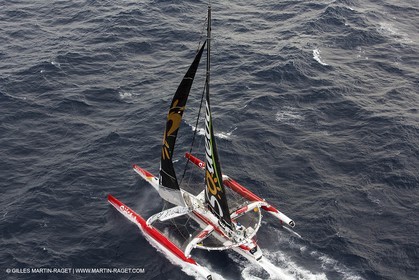 12 09 2012 - Marseille (FRA,13) - Trimaran Sodebo - Thomas Coville - Tentative contre le record de la Méditerranée