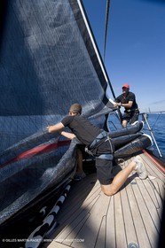 03 09 06 - Porto Cervo (Sardinia) - Maxi World Cup 2006 - A bord Wally 90 Tango