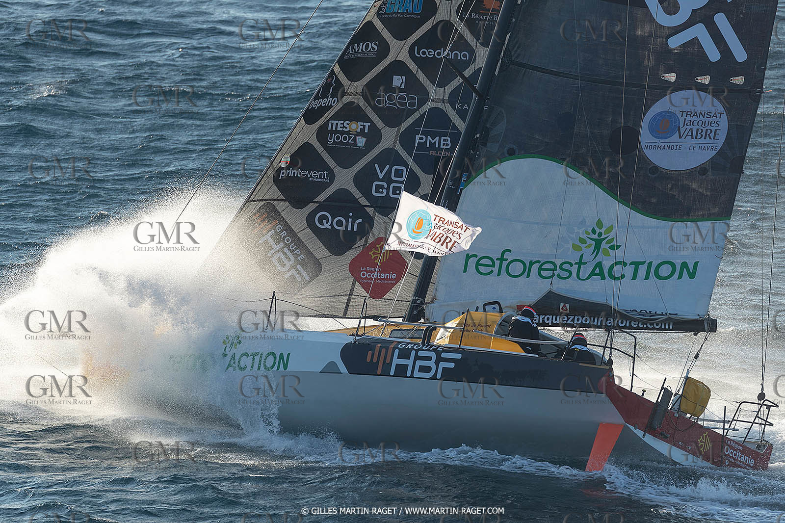 27 08 2021, Marseille (FRA), Transat Jacques Vabre 2021, Class 40, HBF-Reforest'Action (Kito de Pavant, Gwen Gbick)