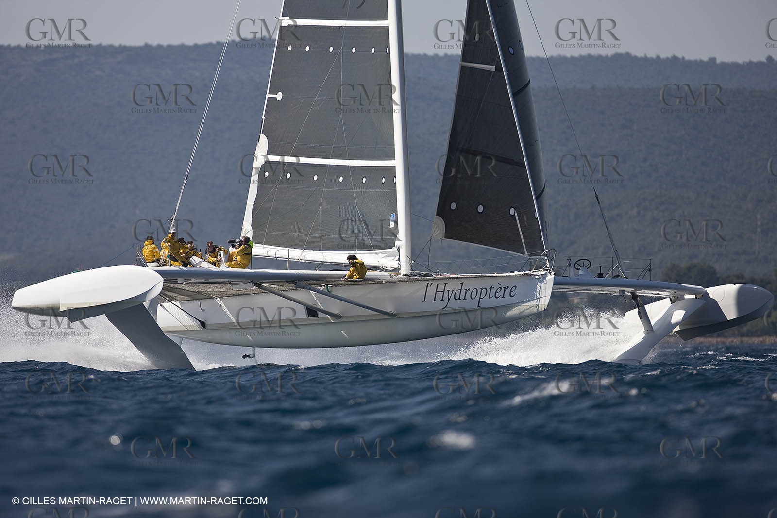 14 06 2008 - Toulon-Hyères (FRA,83) - 50 knots record attempt trials by l'Hydroptère