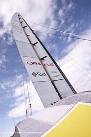 08 02 2010 - Valencia (ESP) - 33rd America's Cup - BMW ORACLE Racing - Day off 1 - Getting the yacht ready