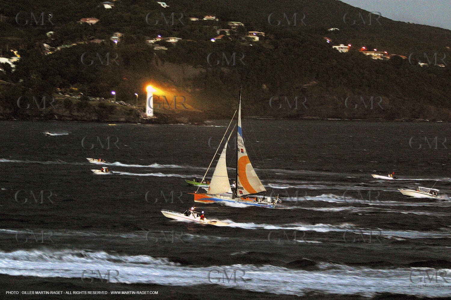Imoca Class - 2002 Route du Rhum  - Mac Arthur Ellen - Arrivée en Gaudeloupe - Winner -