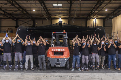 21 07 2020, La Grande Motte (FRA), Gunboat, Gunboat 68 SeaTilt out of the shed