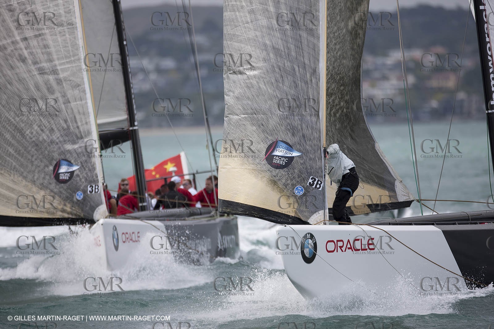 30 01 2009 - Auckland (NZL) -  Louis Vuitton Pacific Series -  Racing Day 1 - Pataugas-K Challenge vs Cina Team
