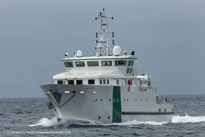 Al Azizi first sea trial - H2X boatyard - Oceanographjic research ship - La Ciotat (FRA,13) - 26 05 2014