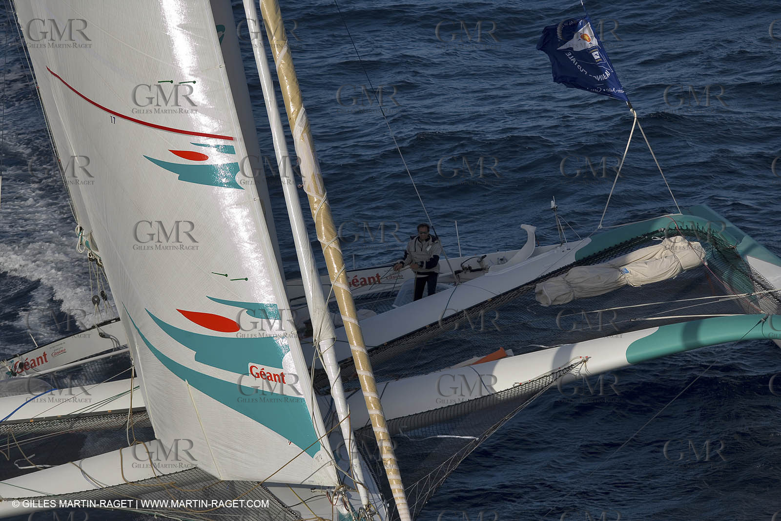 06 11 2006 - Pointe à Pitre Guadelupe (FRA) - Route du Rhum 2006 arrival Michel Desjoyeaux (Géant)