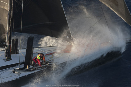 09 10 2017, Calvi (FRA,20), VOR 70 Babsy, Tentative de record autour de la Corse à la voile, skipper Franck Cammas