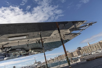04 02 2013 - Marseille (FRA,13) - Vieux Port (historical port) refit - Works on the shadow maker
