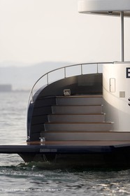 11 06 2007 - Valencia (Spain) - Bradley, super yacht catamaran dessiné par Gilles Vaton et construit par H2X à la Ciotat (France)