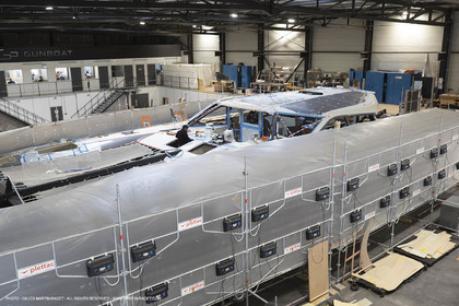 29 10 2018, La Grande Motte (FRA,30), Chantier Gunboat, construction du Gunboat 68