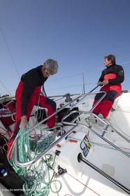 13 03 2010 -  La Grande Motte   Port Camargue (FRA) - Groupe Bel - Kito de Pavant   Sebastien Audigane training for Transat AG2R