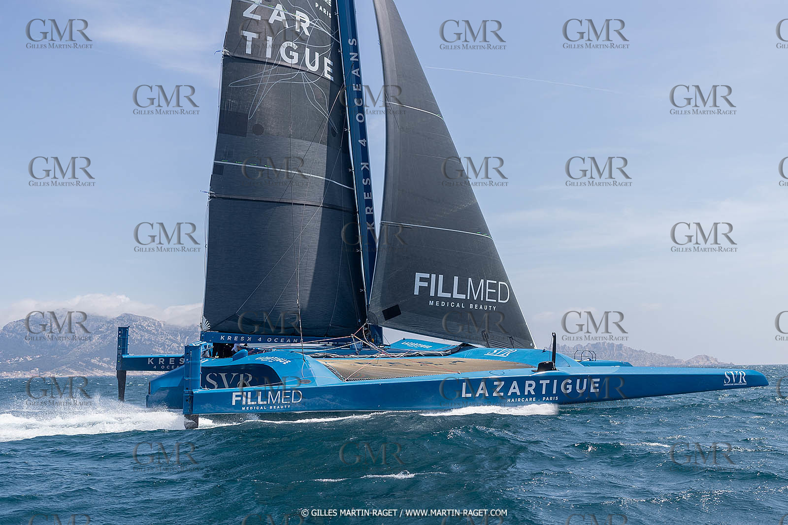 18 05 2022, Marseille (FRA), APremière navigation du trimaran Ultim SVR LAZARTIGUE à Marseille