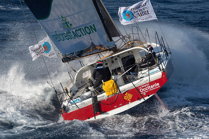 27 08 2021, Marseille (FRA), Transat Jacques Vabre 2021, Class 40, HBF-Reforest'Action (Kito de Pavant, Gwen Gbick)
