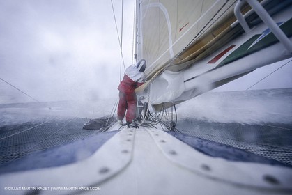 Sailing, Offshore Racing, Route du Rhum 1990, Fleury Michon IX, Philippe Poupon