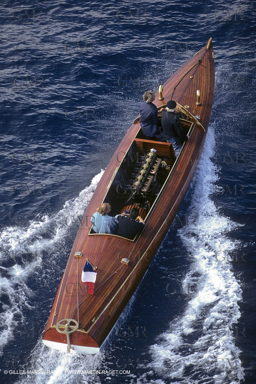 motor boats, claissc runabouts, cefit or Sagitta at Trapani boatyard (Cassis, FRA,13)