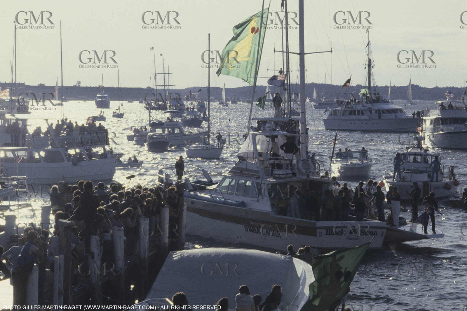 Sailing, Yacht Racing, America's Cup XVI, Newport (USA,RI), 1983, Australia II Vs Liberty