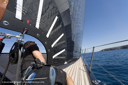 03 09 06 - Porto Cervo (Sardinia) - Maxi World Cup 2006 - A bord Wally 90 Tango