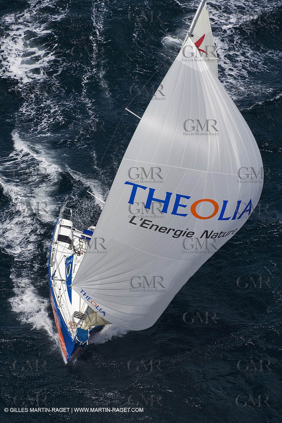 06-26-2007 - FIGARO II - THEOLIA - Skipper : Robert Nagy - Training off Marseille (south France) with strong wind conditions